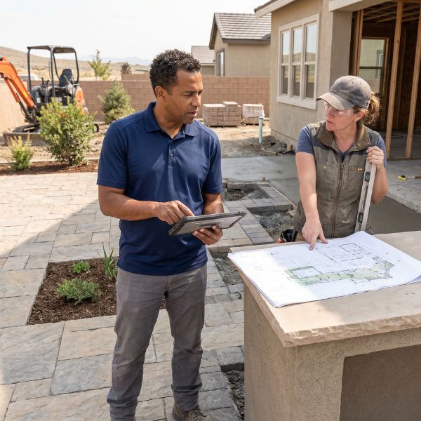 contractor making plans