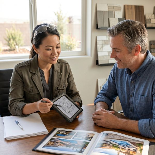 contractor making plans